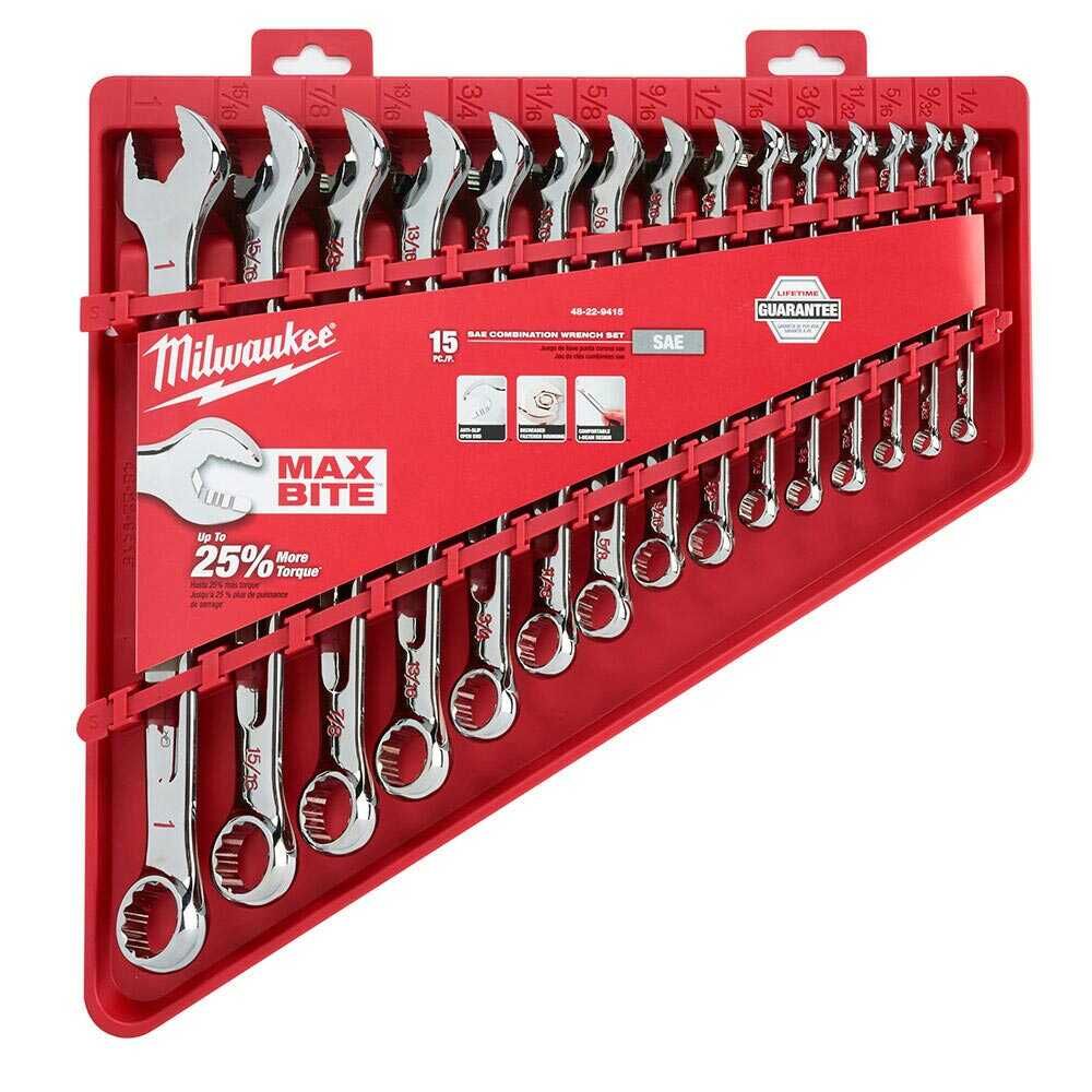 Milwaukee Kombine Anahtar Seti 15 Parça Max Bıte - 4932464996