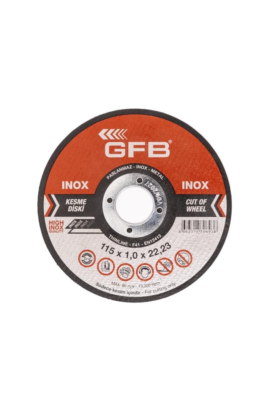 Gfb Metal Kesici Taş 115x1.0x22.23  Inox Kesme Taşı - 50 Adet