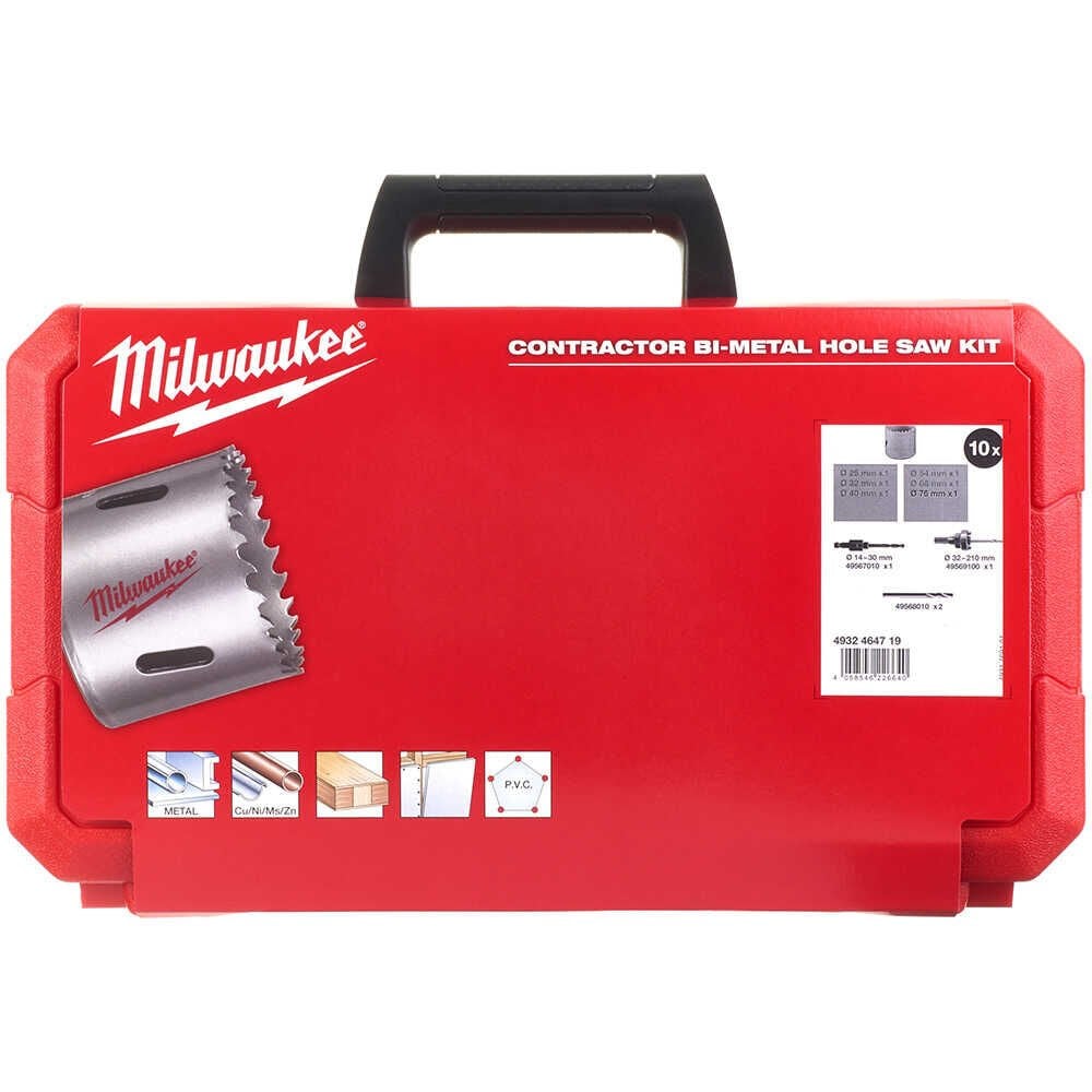 Milwaukee Panç BI-Metal Set Contractor Seri 10PC- 4932464719
