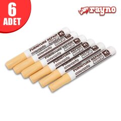Rayno Ahşap Rötuş Kalemi Seti Akçağaç 6 Lı - RYN10463