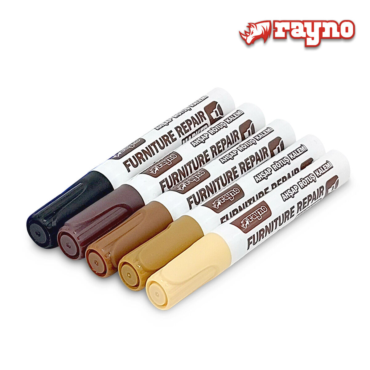 Rayno Ahşap Rötuş Kalemi Seti Çok Renkli 5 Li - RYN10464