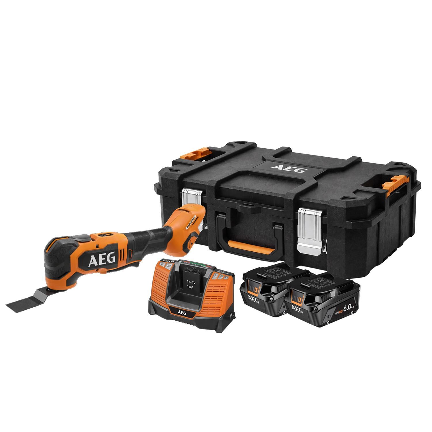 AEG BMT18BL-602TC 18V 2.6.0 Ah Çift Akülü Multitool Kömürsüz Çok Amaçlı El Aleti - 4935500070
