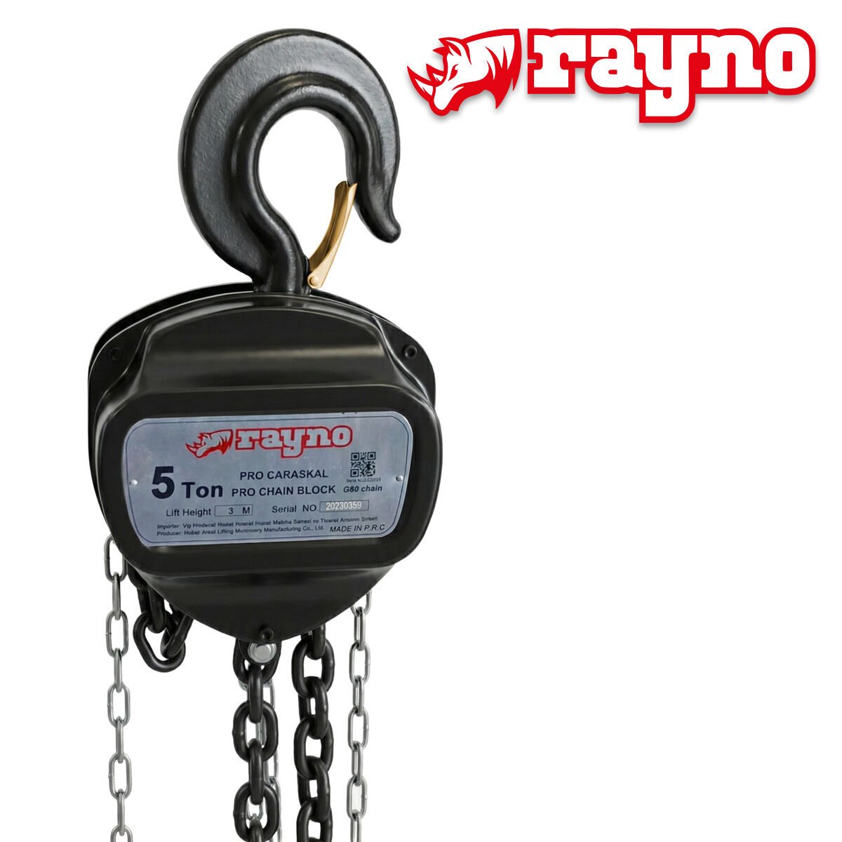 Rayno Profesyonel HSC Üçgen Tip Caraskal 5 Ton x 3 mt - RYN11056