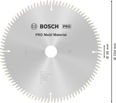 Bosch Multimaterial Daire Testere Bıçağı 254 x 30 mm 96 Diş Çoklu Malzeme İçin Kesim 2608640451