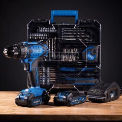 Scheppach C-DTB74/1-X 20V 2x2AH Çift Akülü Vidalama + 74 Parça Aksesuar Seti - 5910904400