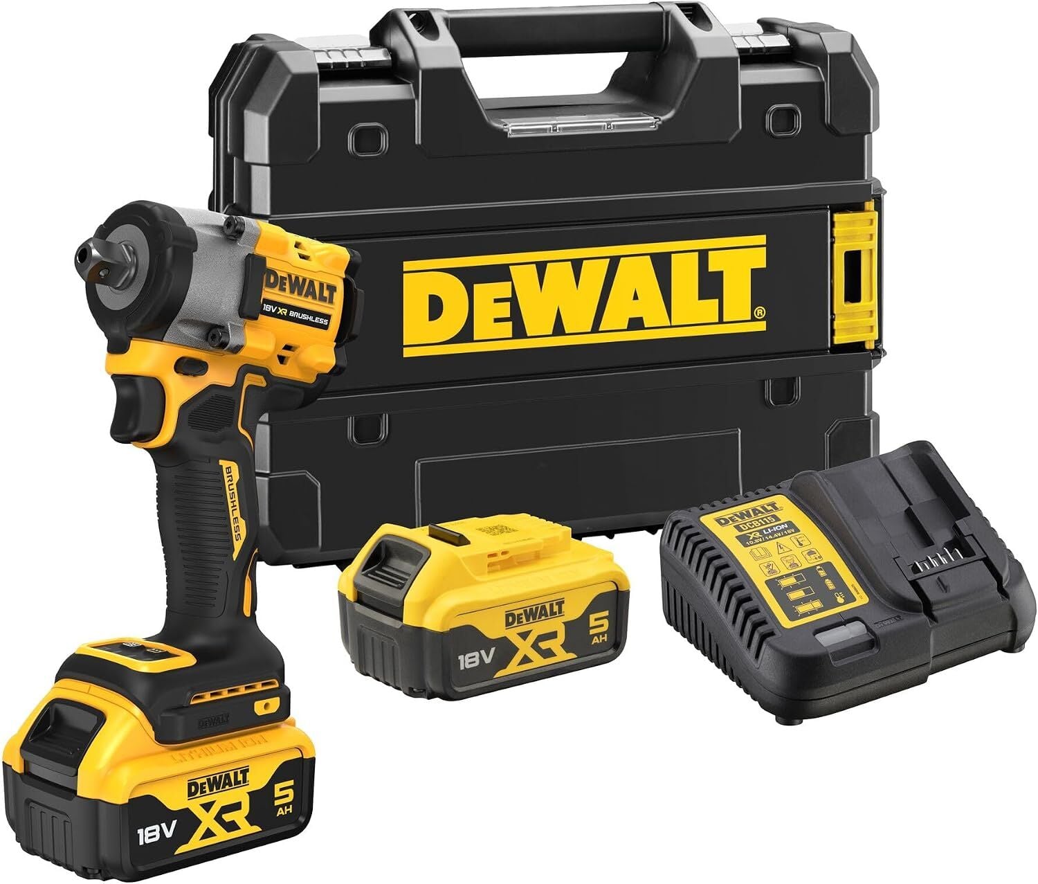 Dewalt DCF922P2T 18V 2x5.0AH Li-Ion Kömürsüz Çift Akülü Somun Sıkma Makinesi