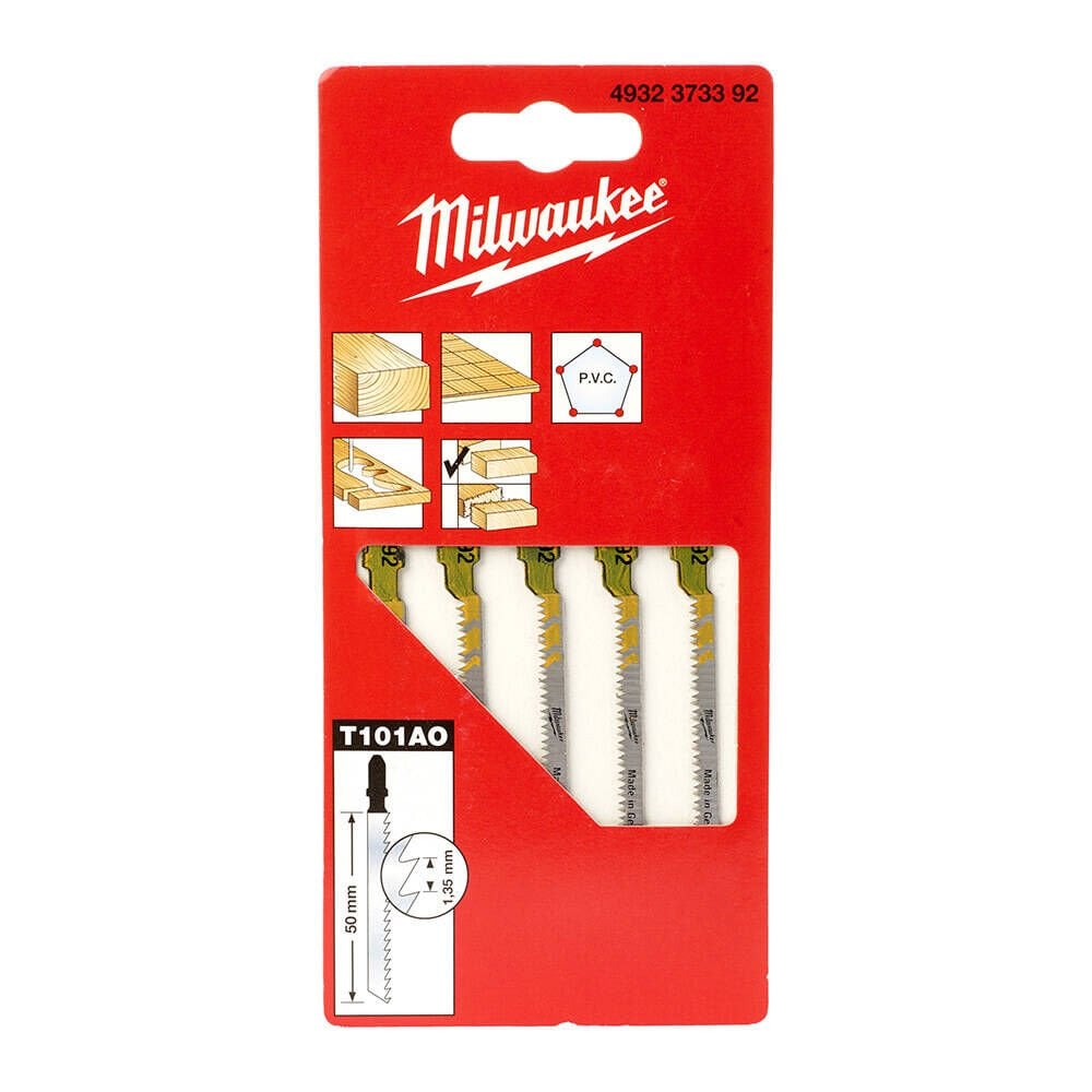 Milwaukee Dekupaj Bıçağı T101AO 50M Parke Laminat 5'li HCS- 4932373392