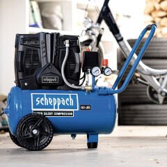 Scheppach HC25si Sessiz Kompresör 1100 W 8 Bar 24 Lt - 5906140901