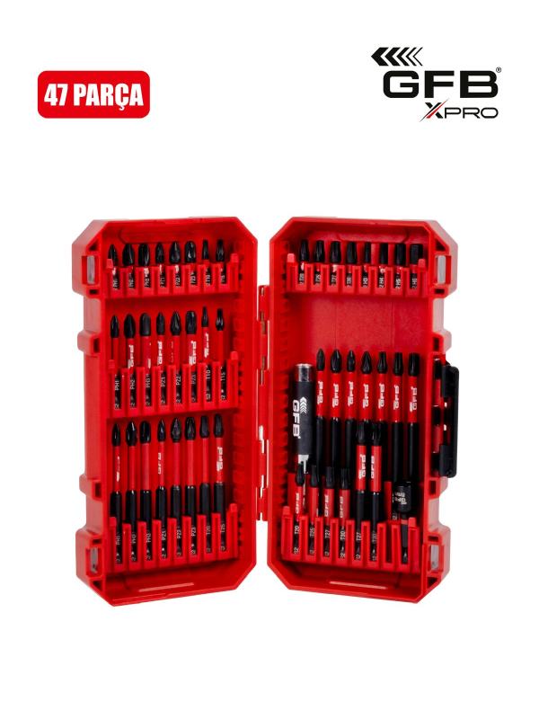 Gfb 8115 Xpro Darbeli Tornavida Bits Uç Seti 47 Parça