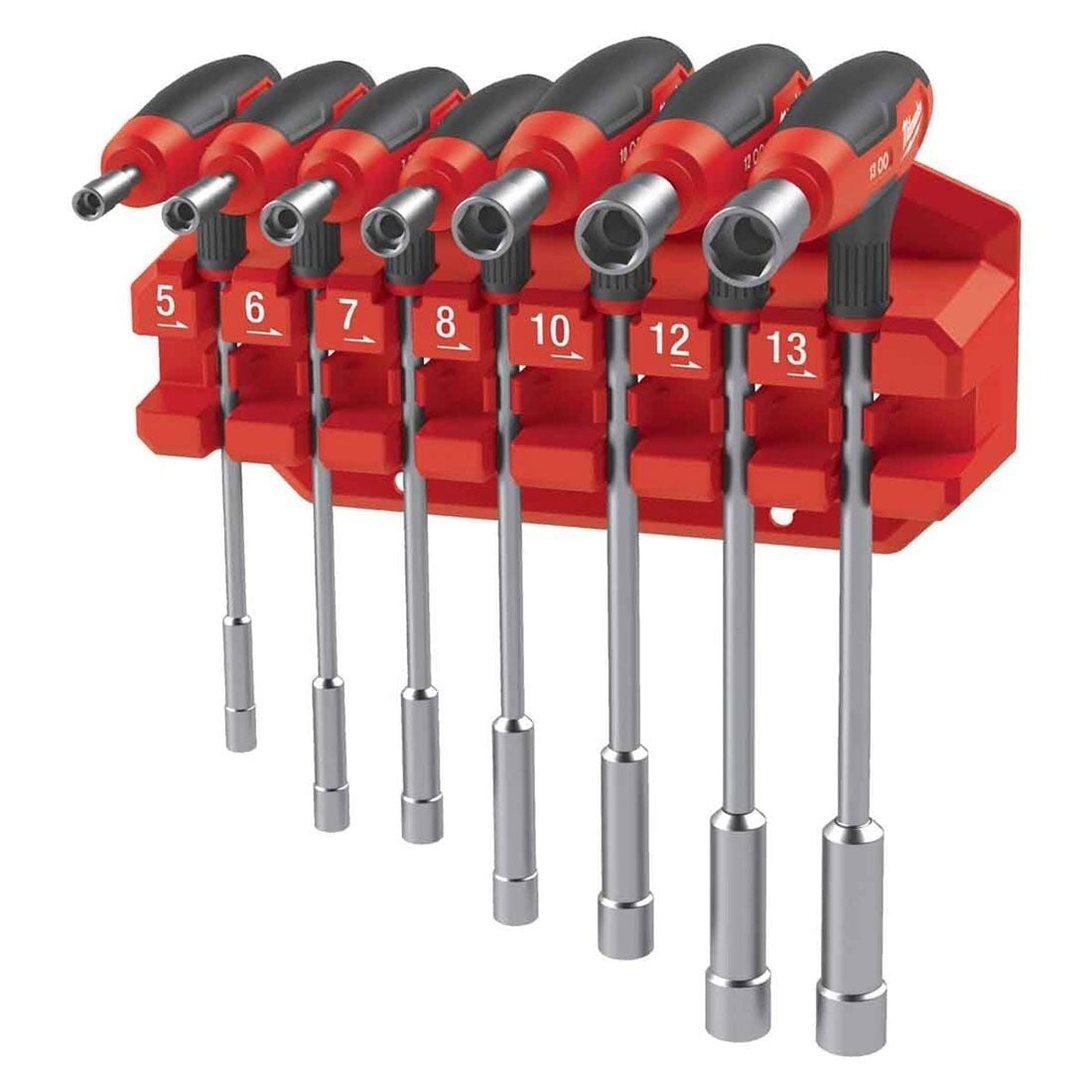 Milwaukee 7 Parça Metrik Lokma Anahtar Seti (Ergonomik Tutma Saplı - Askı Aparatlı) - 4932498704
