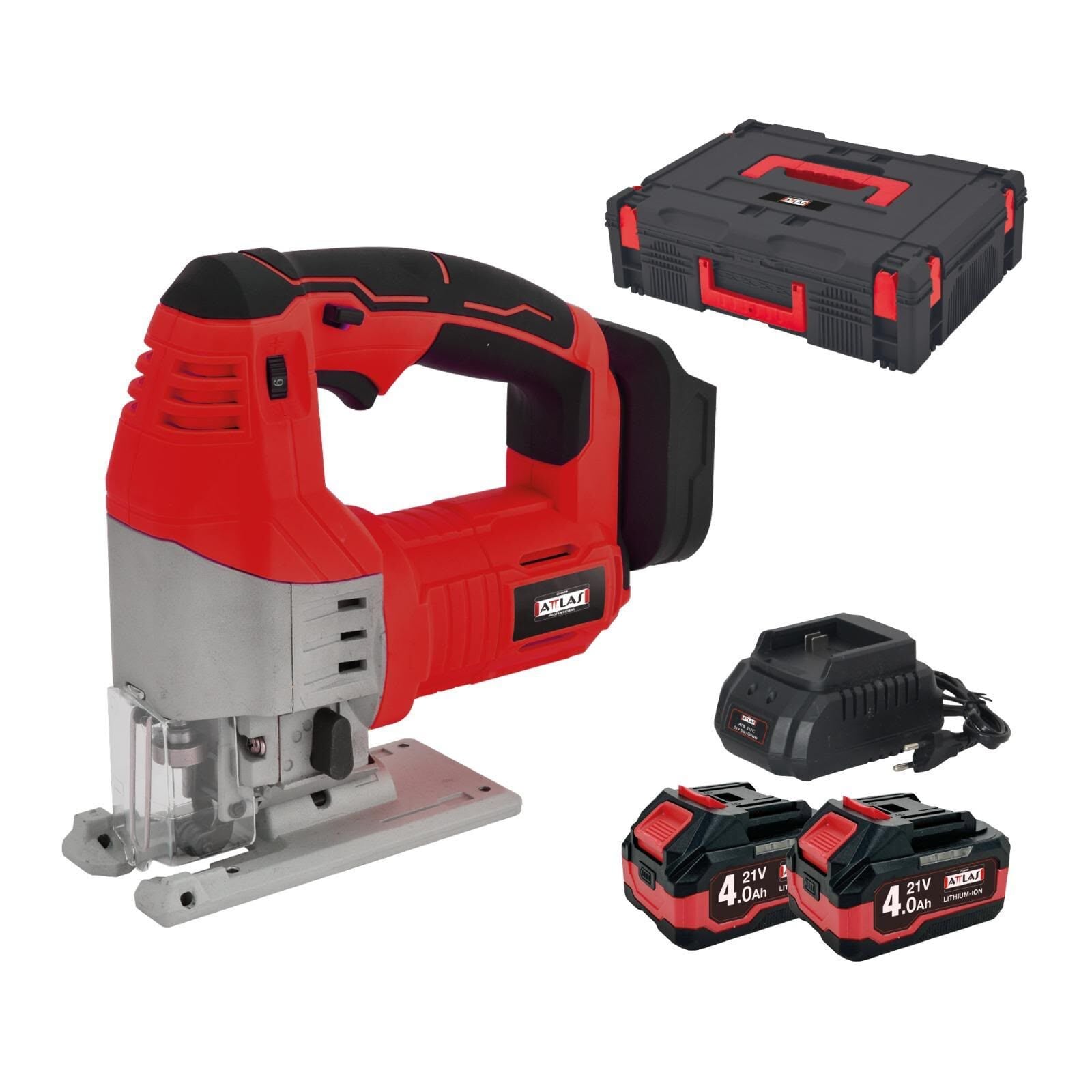 Attlas ATB 21 BLJS65-402C 2x4.0Ah Çift Akülü Kömürsüz Motor Dekupaj Testere - A104181
