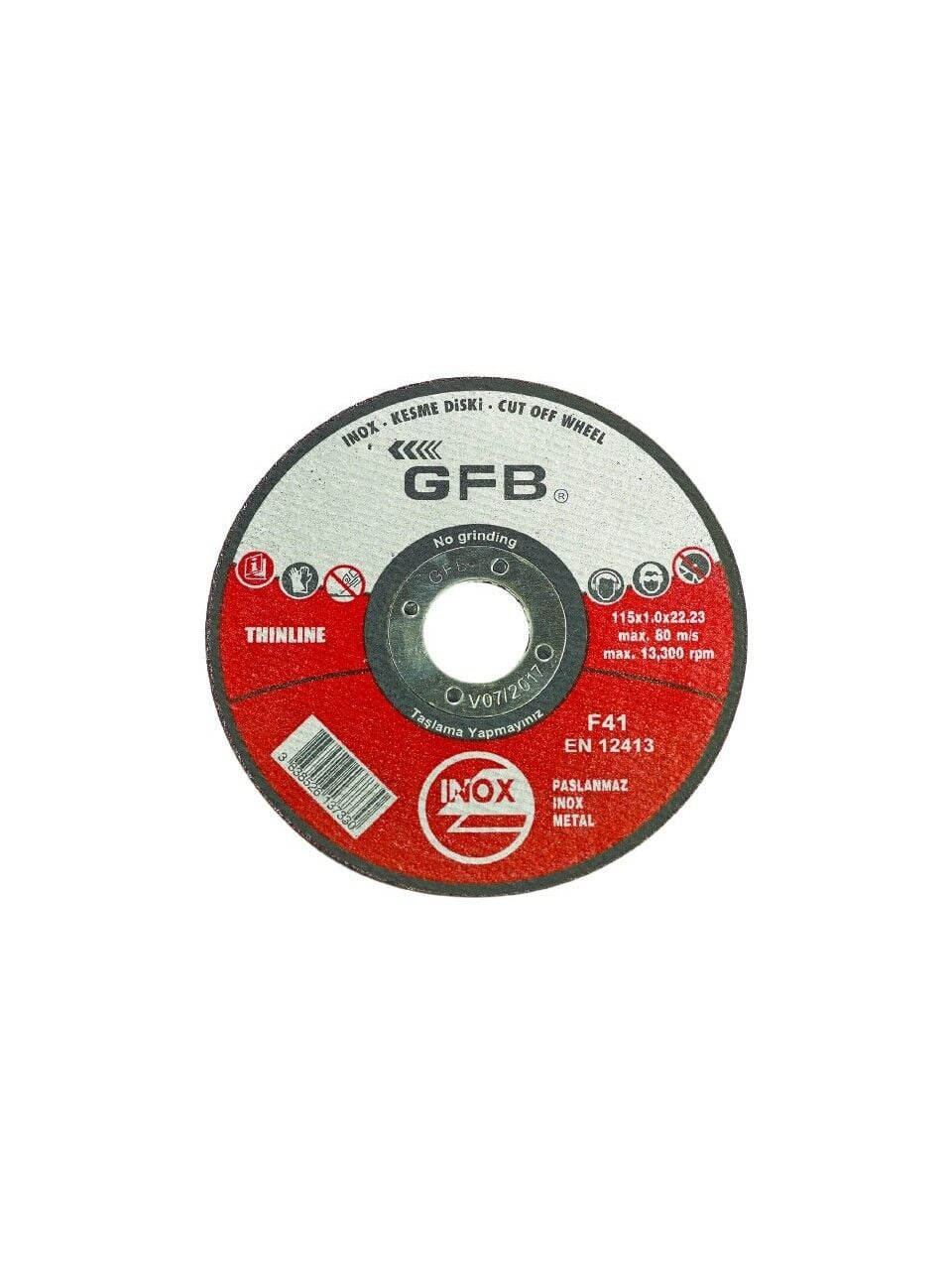 Gfb Metal Kesici Taş 180x1,6x22,23 Inox Kesme Taşı - 10 Adet - GFB2351
