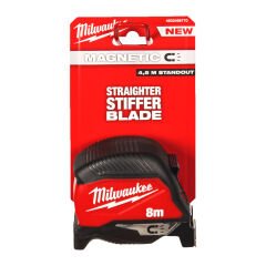 Milwaukee Profesyonel Ağır Hizmet Manyetik Şerit Metre 8m x 30mm  - 4932498770