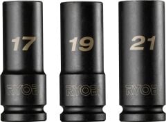 Ryobi RHDIS3PC 1/2'' 3 Parça Derin Lokma Seti 17-19-21 mm - 5132006070