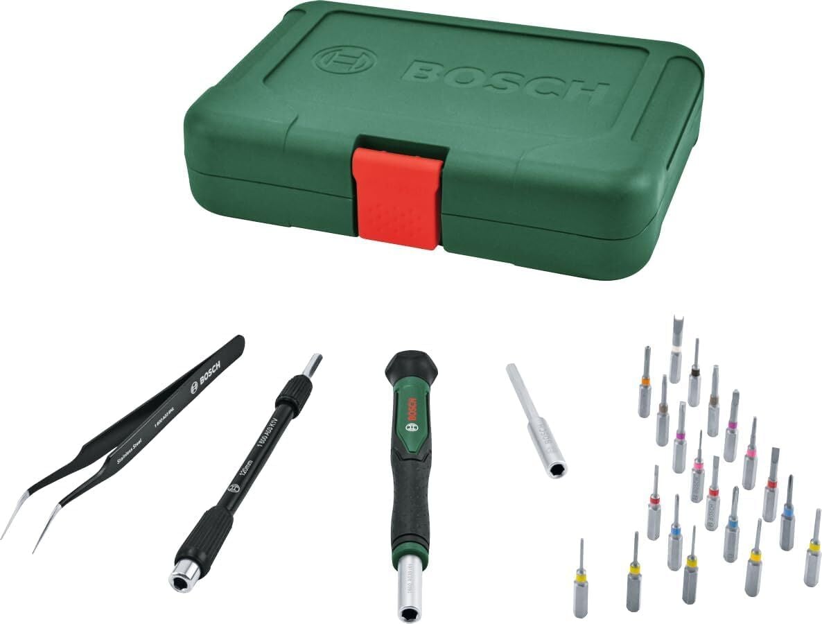 Bosch 24'lü Hassas Tornavida Seti Mikro Bits Uçlu Elektronik Tamir Takımı - 1600A039HT