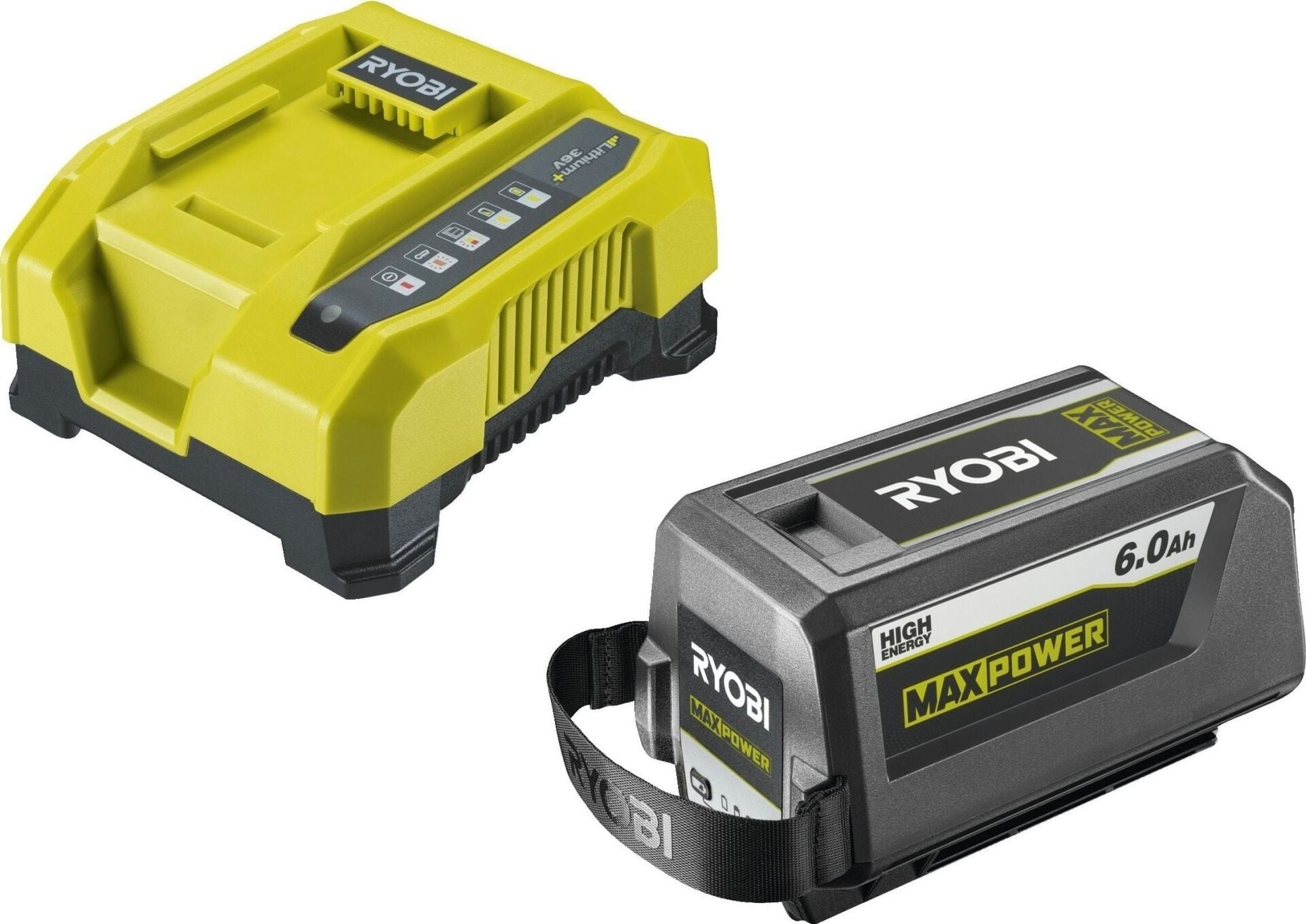 Ryobi RY36BK60B-160 Max Power 36V 6.0 Ah Akü + Hızlı Şarj Cihazı Seti - 5133005977