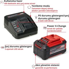 Einhell PXC Starter Kit 18 V 5.2 Ah Akü Şarj Cihazı - 4512147
