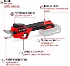 Einhell Professional GP-LS 18/28 Li BL - Solo Akülü Budama Makası - 3408320