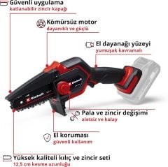 Einhell GE-PS 18/15 Li BL - Solo Akülü Dal Budama Testeresi - 4600040