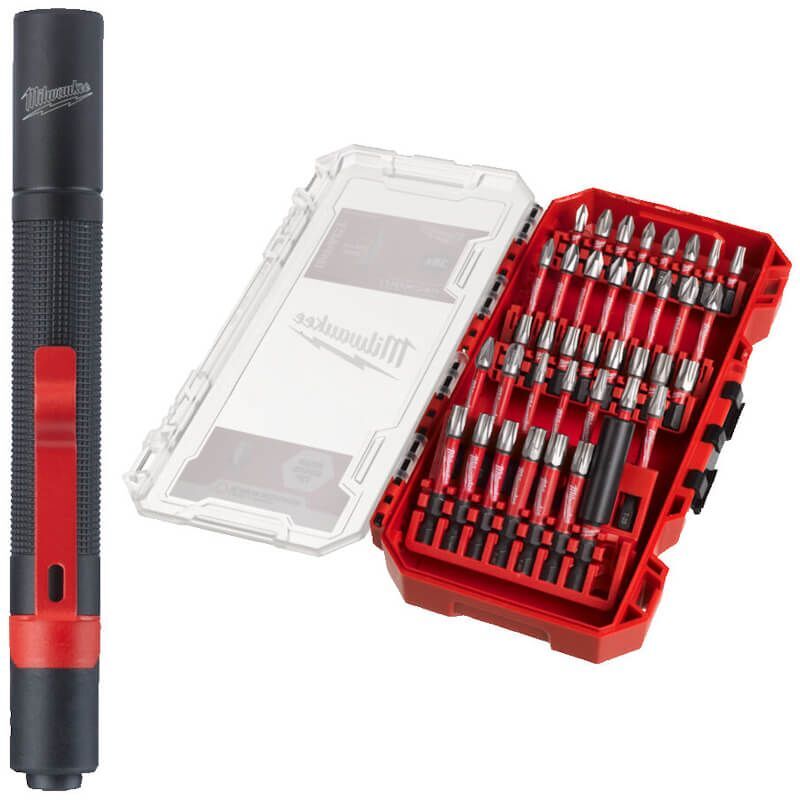 Milwaukee Shockwave 39 Parça Bits Uç Seti ve Led Fener- 4932860932