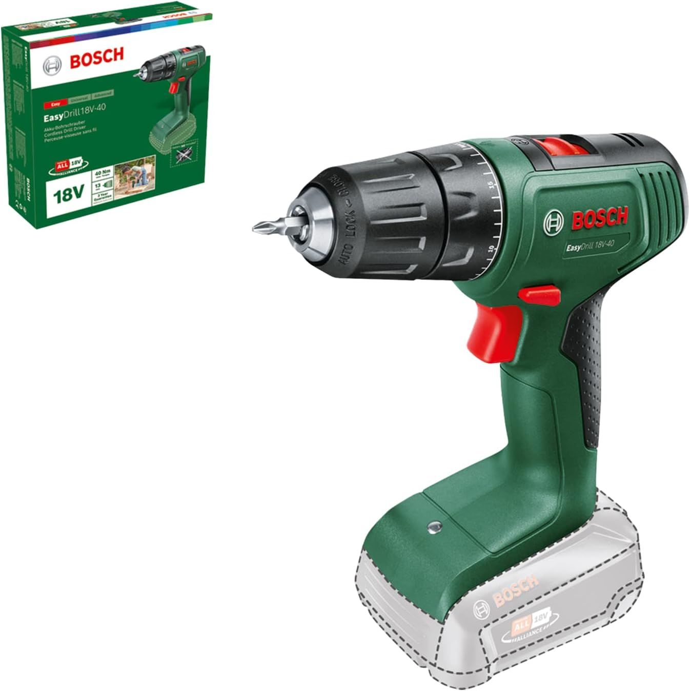 Bosch EasyDrill 18V-40 Aküsüz Darbeli Vidalama Makinesi