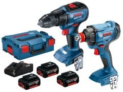 Bosch Gsr18v-50 Matkap + Gdx 180-Li Darbeli Somun Sıkma Üç Akülü (3X5.0ah) - 06019G5227
