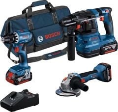 Bosch Professional GSR 18V-45 + GBH 18V-22 + GWS 18V-8 + 3 x GBA 18V 4.0 Ah Akülü Kombo Kit  - 0615A5007L