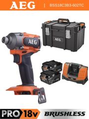 Aeg BSS18C3B3-602TC 2x6.0Ah Çift Akülü Vidalama Plastik Çantalı - 4935500071