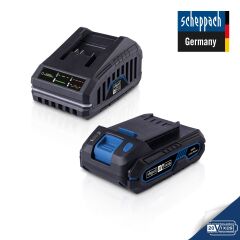Scheppach Başlangıç Kiti 2.0Ah Akü + 20V Şarj Cihazı - SBSK2.0