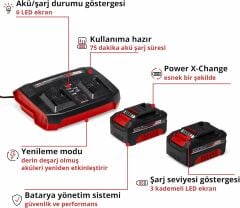 Einhell 18V 2x4,0 Ah PXC Twincharger Kit Akü & Şarj Cihazı - 4512112