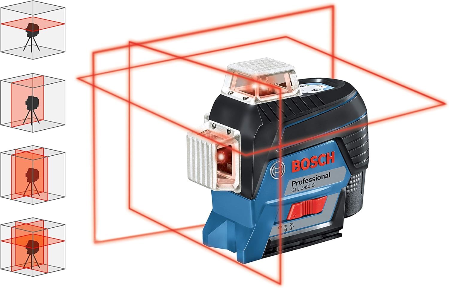 Bosch Professional GLL 3-80 C Prof. + BT 150 Çizgili Hizalama Lazeri - 0601063R01