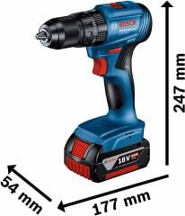 Bosch Professional GSB 185-LI 2 x 2.0Ah Çift Akülü Darbeli Matkap - 06019K3100