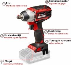 Einhell IMPAXXO 18/230 - Solo Kömürsüz Akülü Darbeli Somun Sıkma - 4510080