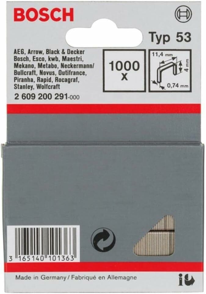 Bosch Zımba Teli Tip 53 11.4x0.74x4 mm - 2609200291