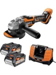 Aeg BEWS18-125BLLI-502C 2x5.0Ah Çift Akülü Kömürsüz Avuç Taşlama - 4935464417