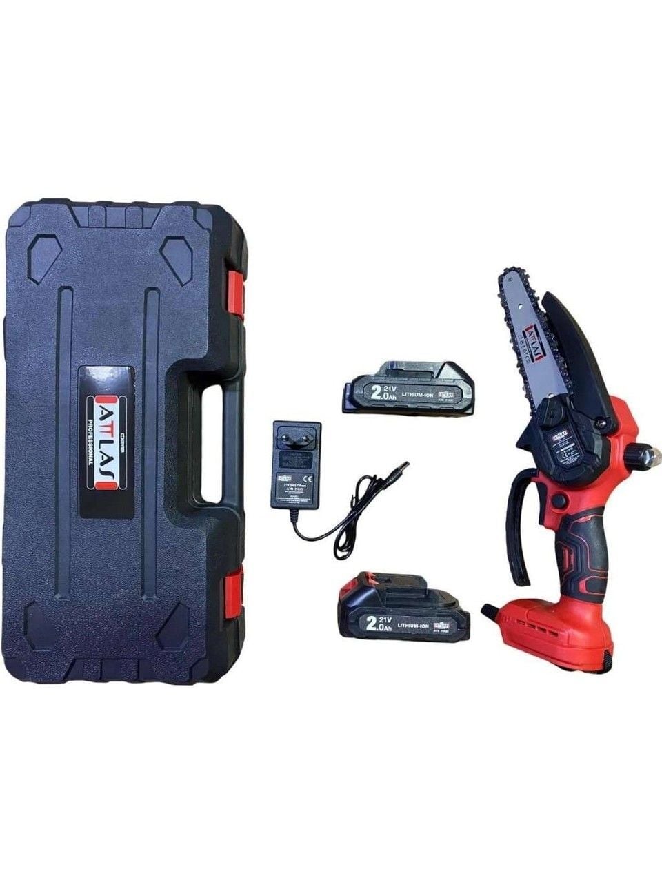 Attlas ATB 21 BT-202C 2x2.0 Ah Çift Akülü Kömürsüz Budama Testeresi 20 W 15 cm - A0104076