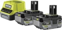 Ryobi RC18120-240X 18V Akü Şarj Cihazı Seti 2x4.0Ah - 5133005092
