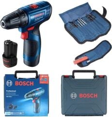 Bosch Professional GSR 120-LI 2Ah Çift Akülü Vidalama Makinesi + 23 Parça Set - 06019G8002