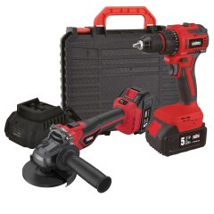 Attlas ATBL 21 2'li Kömürsüz Akülü Set Matkap + Taşlama 2 x 5.0Ah Akü - A0104099
