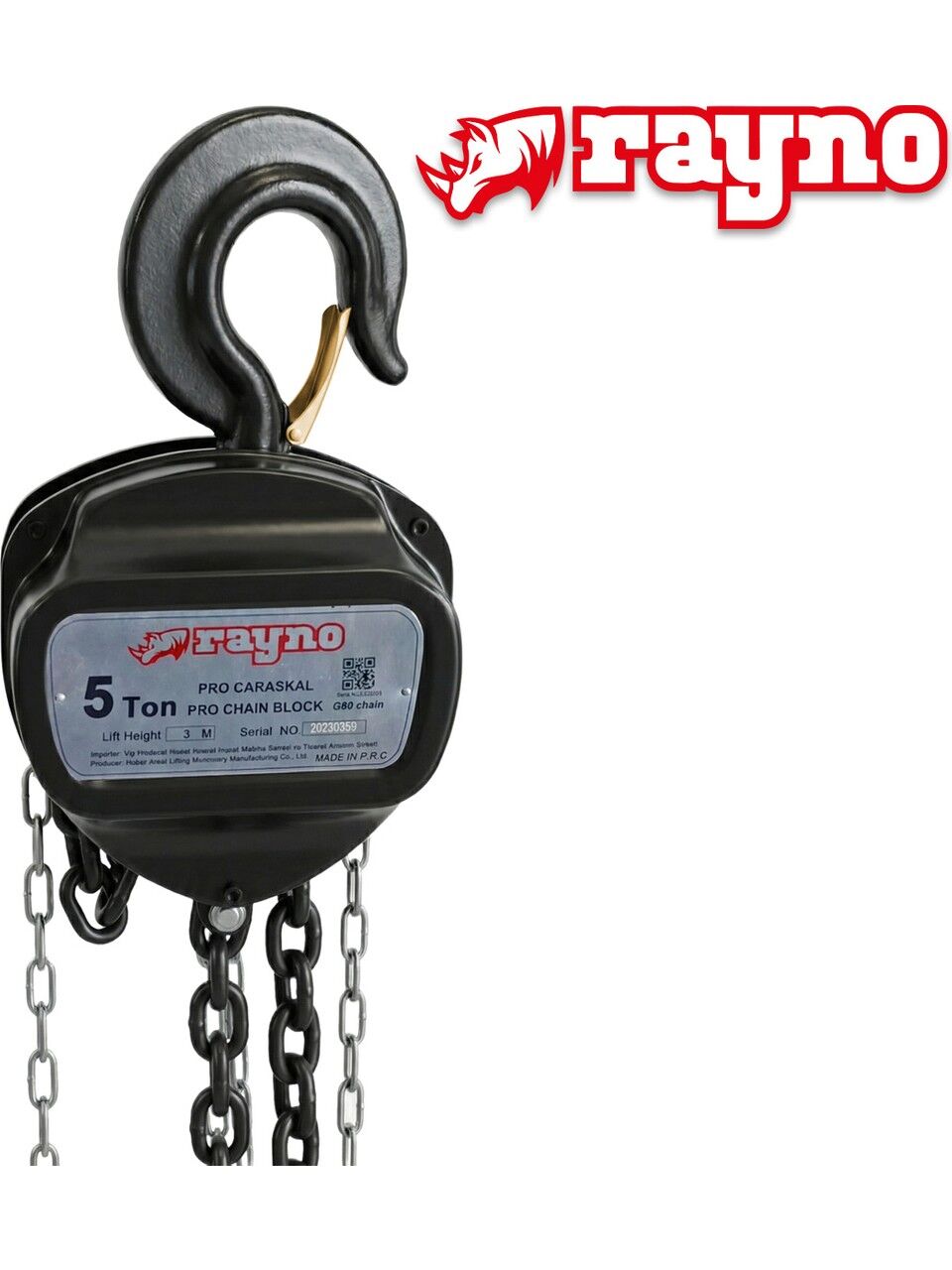 Rayno Profesyonel HSC Üçgen Tip Caraskal 3 Ton x 5 mt - RYN11055
