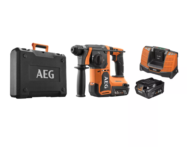 AEG BBH18BL2-502C 18 V 2x5.0 Ah Çift Akülü Kömürsüz Kırıcı Delici - 4935492343