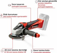 Einhell TE-AG 18/115 Li - Solo Akülü Avuç Taşlama - 4431110