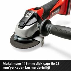 Einhell TE-AG 18/115 Li - Solo Akülü Avuç Taşlama - 4431110