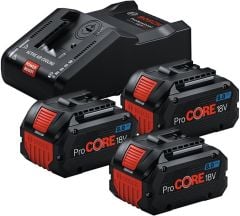 Bosch Akü Başlangıç Seti 3 x 8.0Ah Procore Akü + Gal 18V-160 Şarj Aleti - 0615A5004Y
