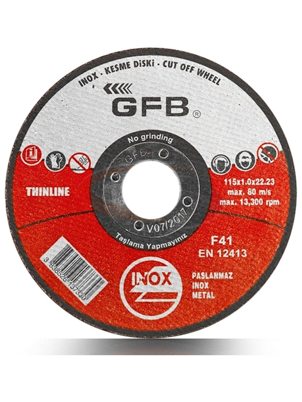 GFB 115*1 Inox Metal Kesici Taş 50'li Paket-GFB2350