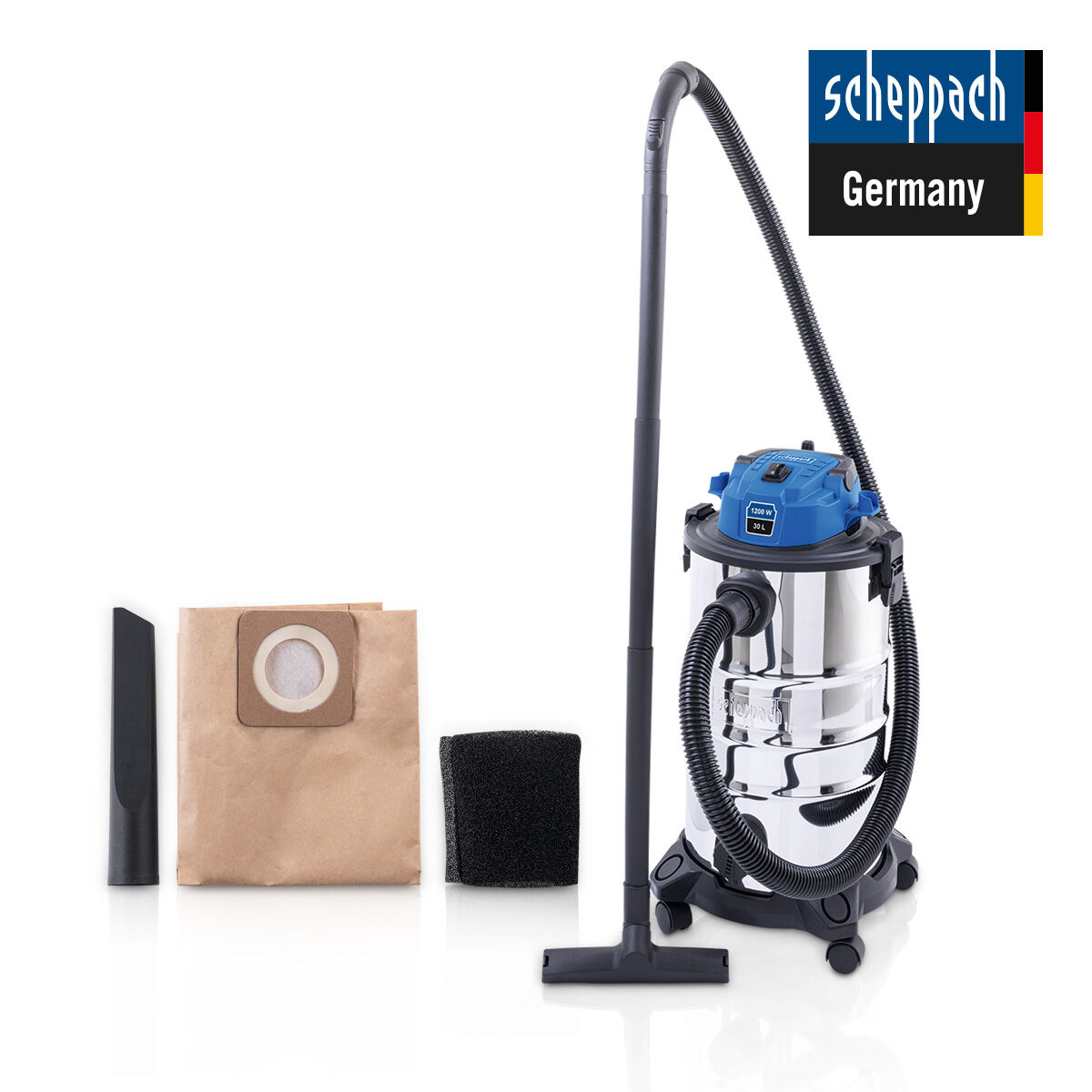 Scheppach VC30V2 Islak Kuru Elektrikli Süpürge 1200 W 30 Lt - 5907747901