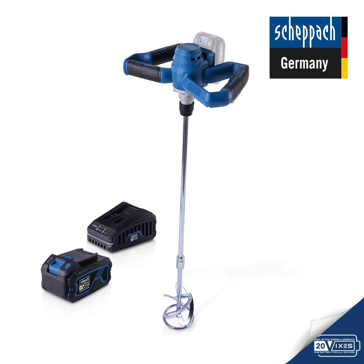 Scheppach BC-PMX100-X 4.0Ah Tek Akülü Boya ve Harç Karıştırıcı - 5907806400