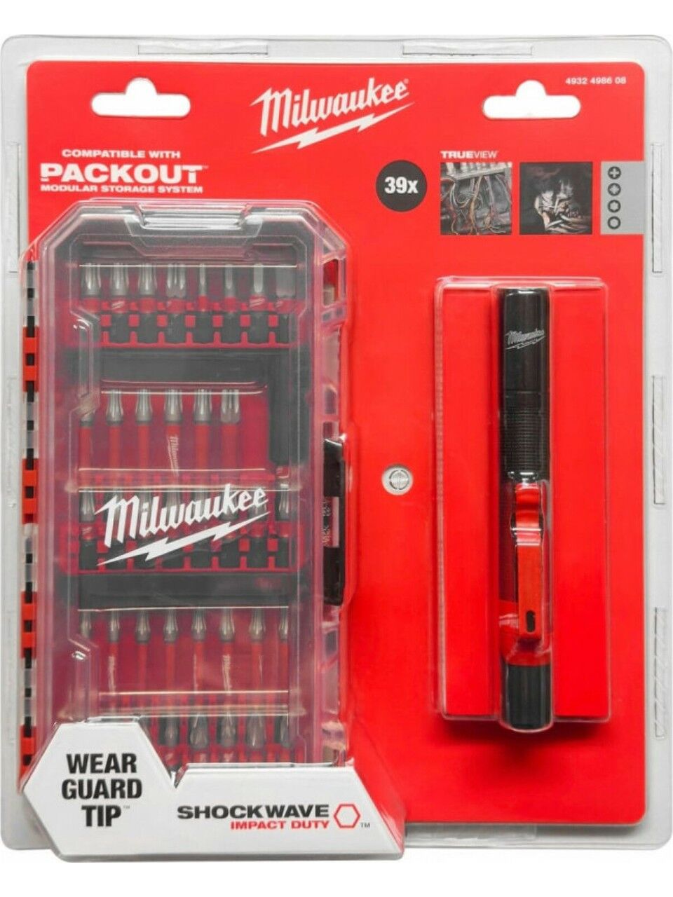 Milwaukee Bits Uç Set 39 Parça + LED Fener- 4932498608